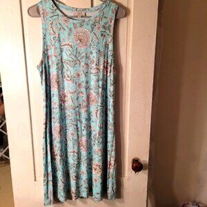 LOFT Blue Floral Shift dress